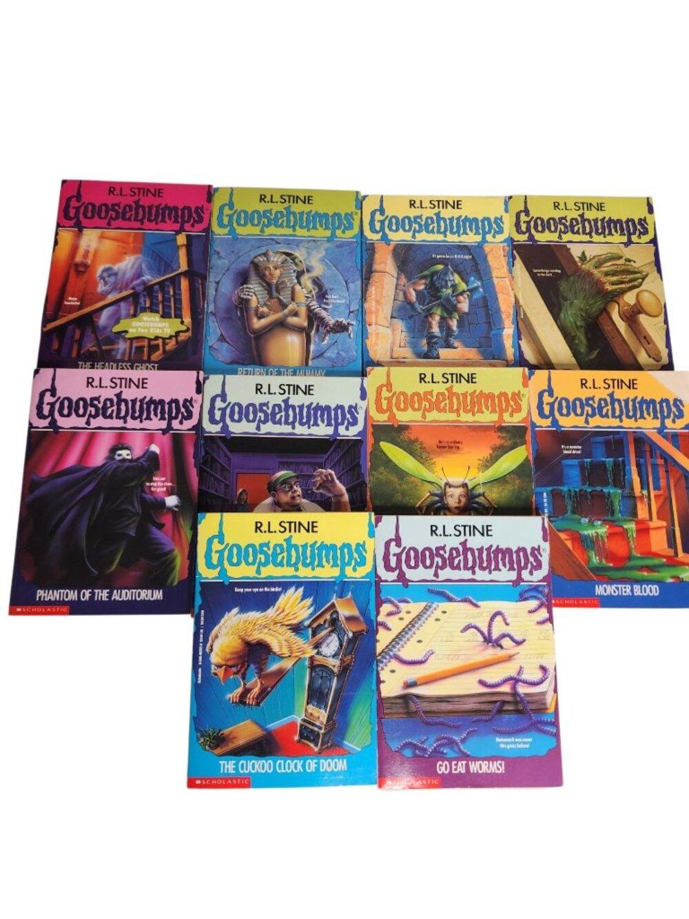 Vintage 90s R.L Stine Goosebumps Book Lot Youth Scary Horror Chapter Books